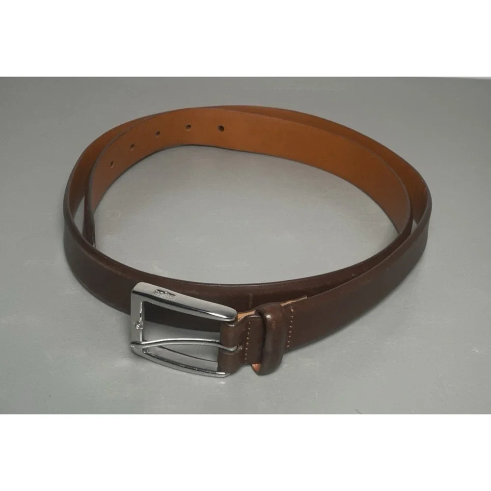 Vintage Ralph Lauren Men's Brown Leather Belt Size 40
